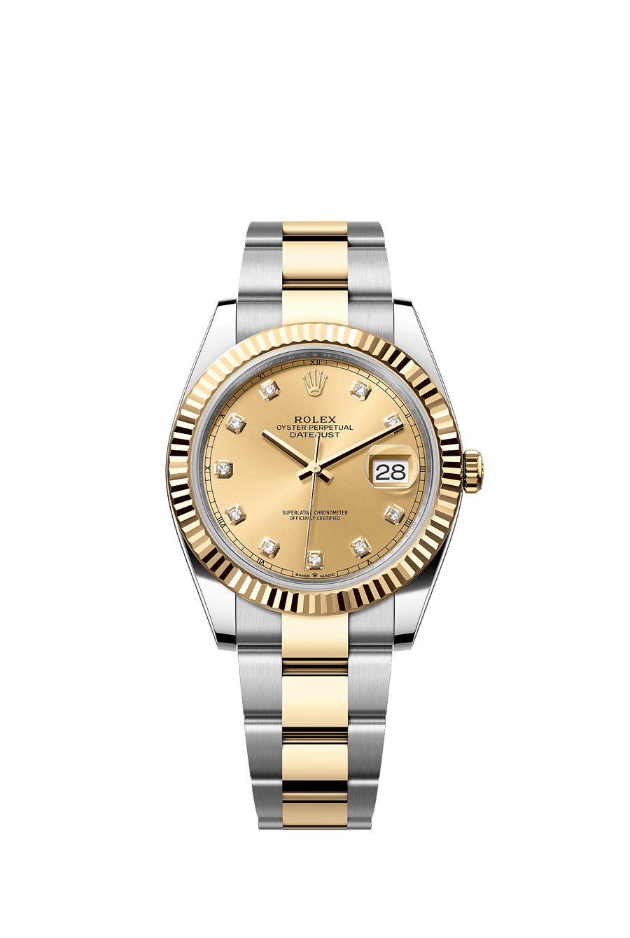 Rolex Datejust 41 126333 Champagne Diamond dial Oyster