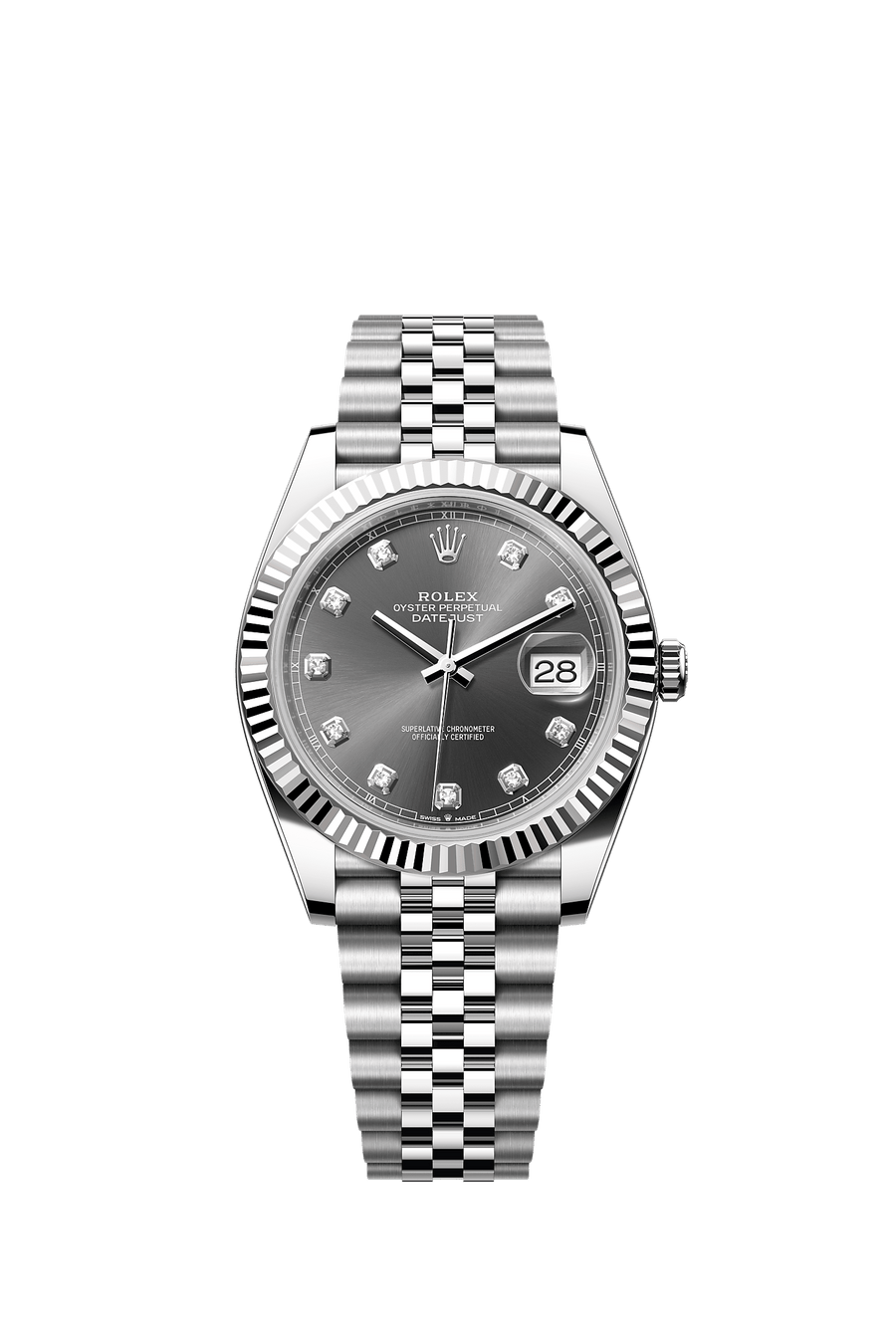 Rolex Datejust 41 126334 Dark Rhodium Diamond Dial Jubilee
