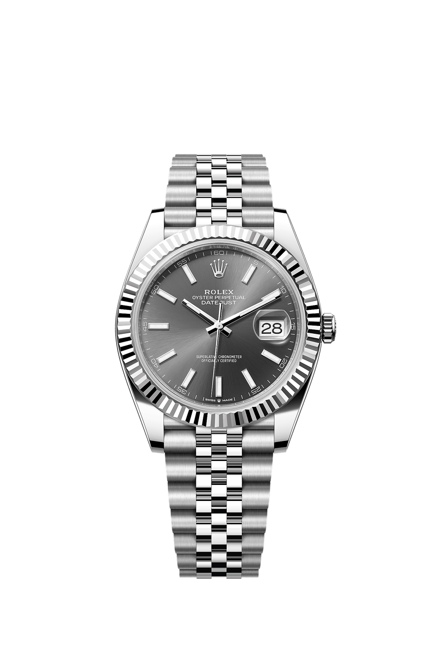 Rolex Datejust 41 126334 Dark Rhodium Index Dial Jubilee