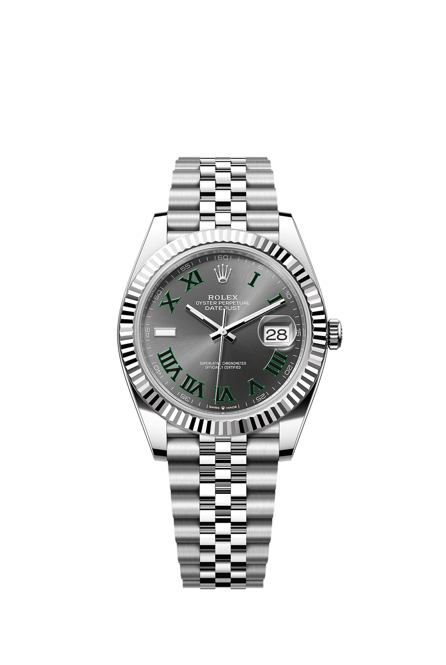 Rolex Datejust 41 126334 Slate Green Roman Dial Jubilee
