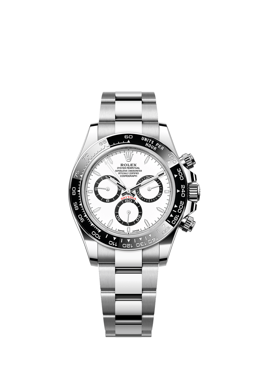 Rolex Cosmograph Daytona 126500LN Oystersteel, white index dial