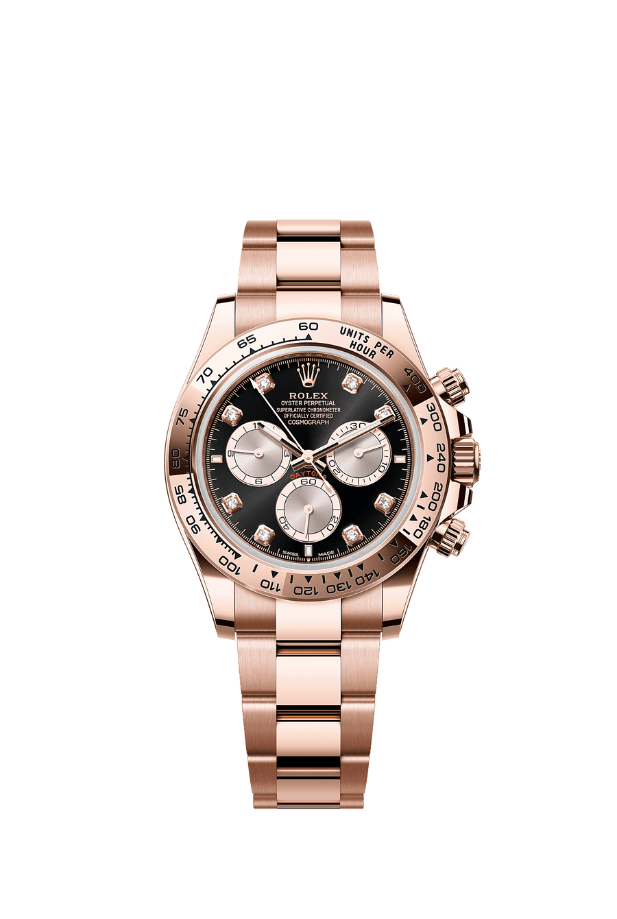 Rolex Cosmograph Daytona 126505 Everose gold, black and Sundust diamond dial