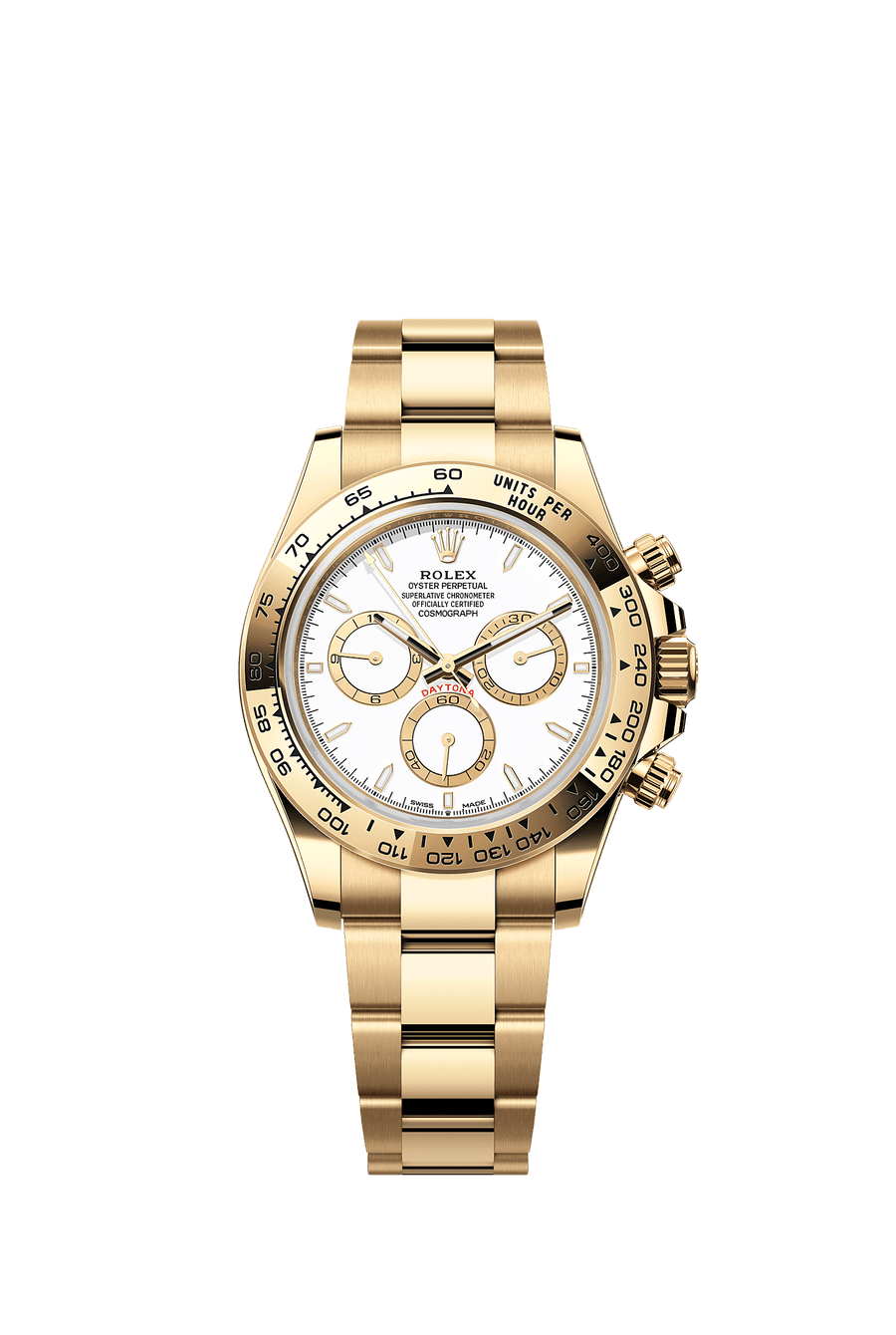 Rolex Cosmograph Daytona 126508 yellow gold, white index dial
