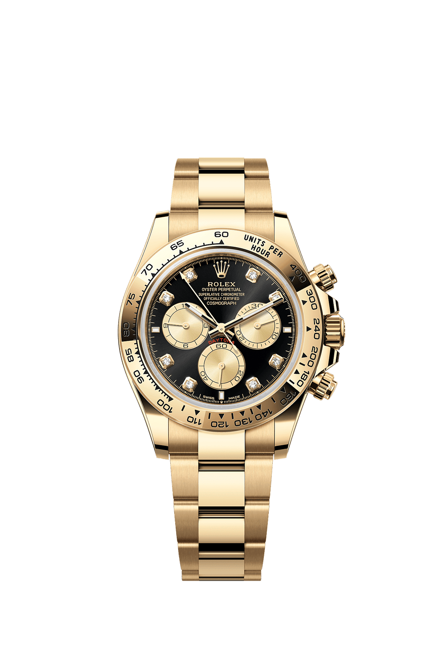 Rolex Cosmograph Daytona 126508 yellow gold, black and golden diamond dial