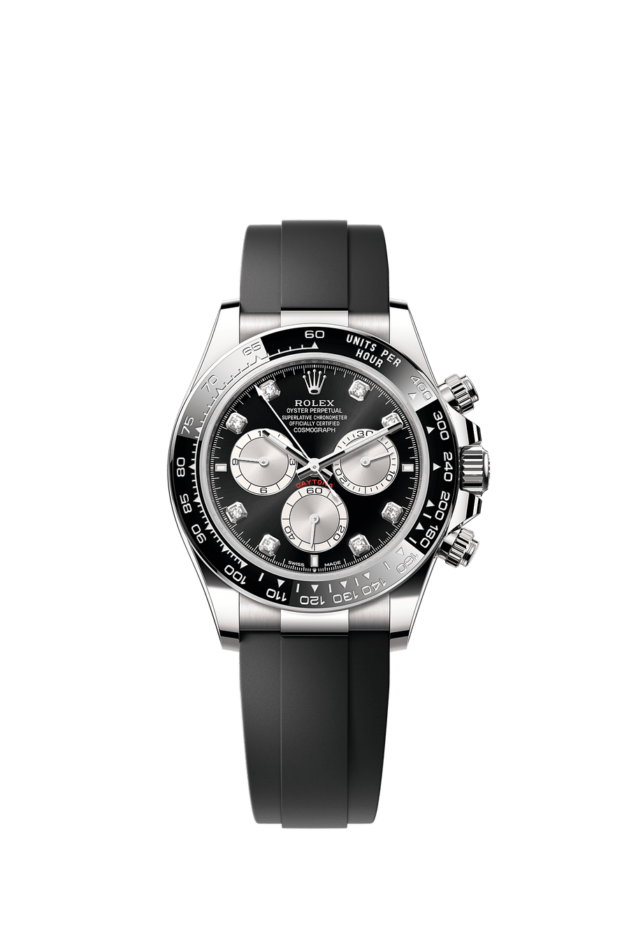 Rolex Cosmograph Daytona 126519LN white gold, black and steel diamond dial