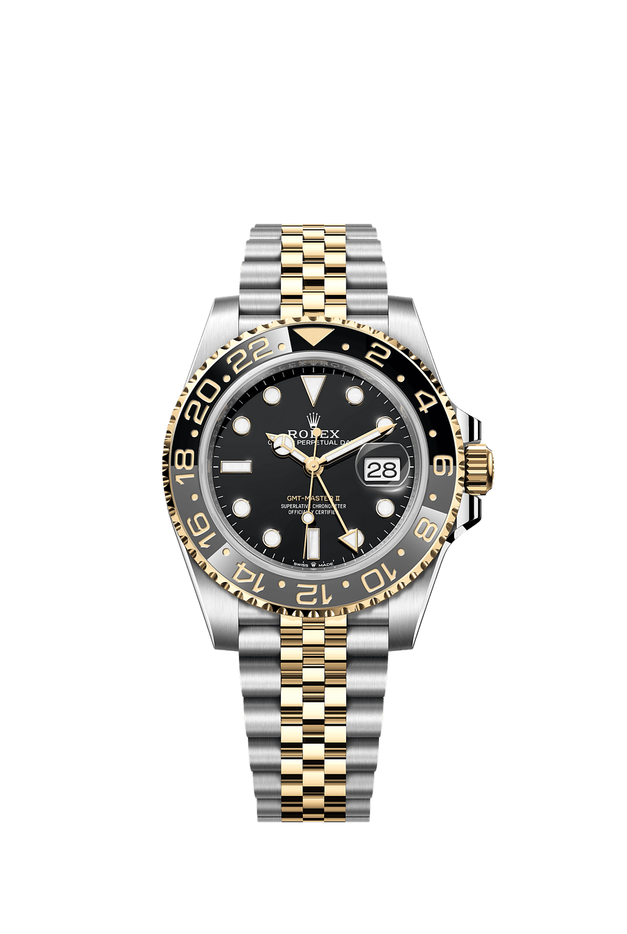 Rolex GMT-Master II 126713GRNR Oystersteel and yellow gold, black dial