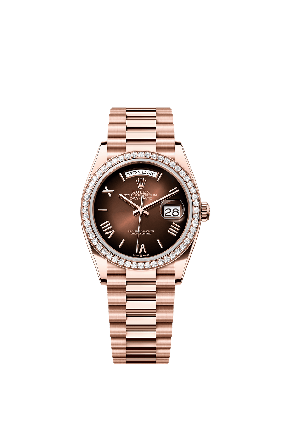 Rolex Day-Date 36 Everose gold Brown ombre dial 128345RBR