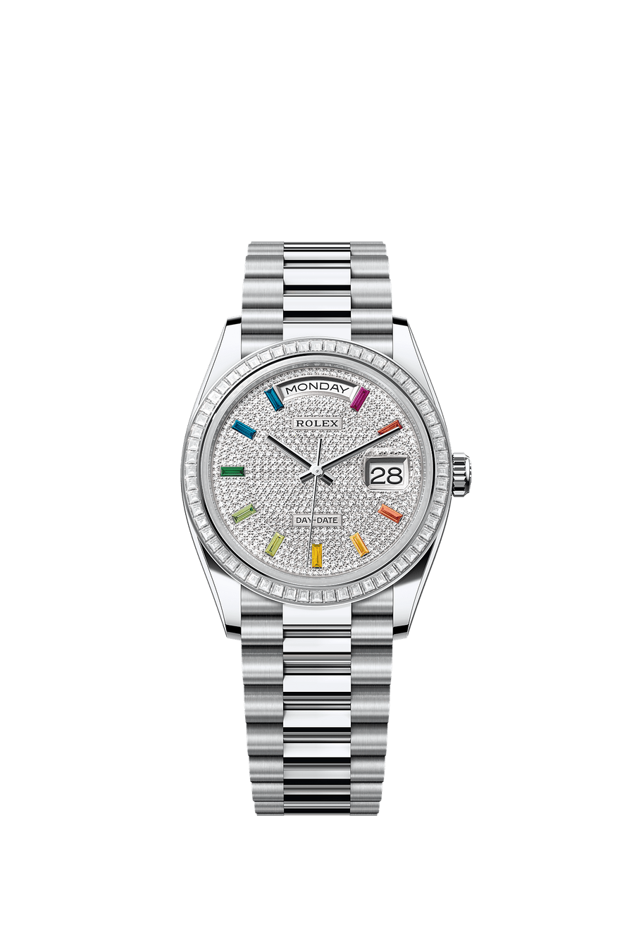 Rolex Day-Date 36 Platinum President - Diamond Paved Dial - 128396TBR