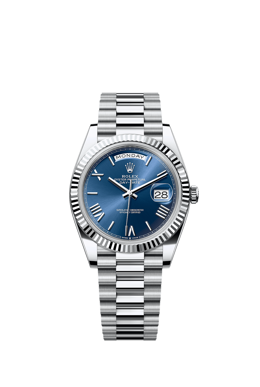 Rolex Day-Date 40 Platinum President - Blue Dial - 228236