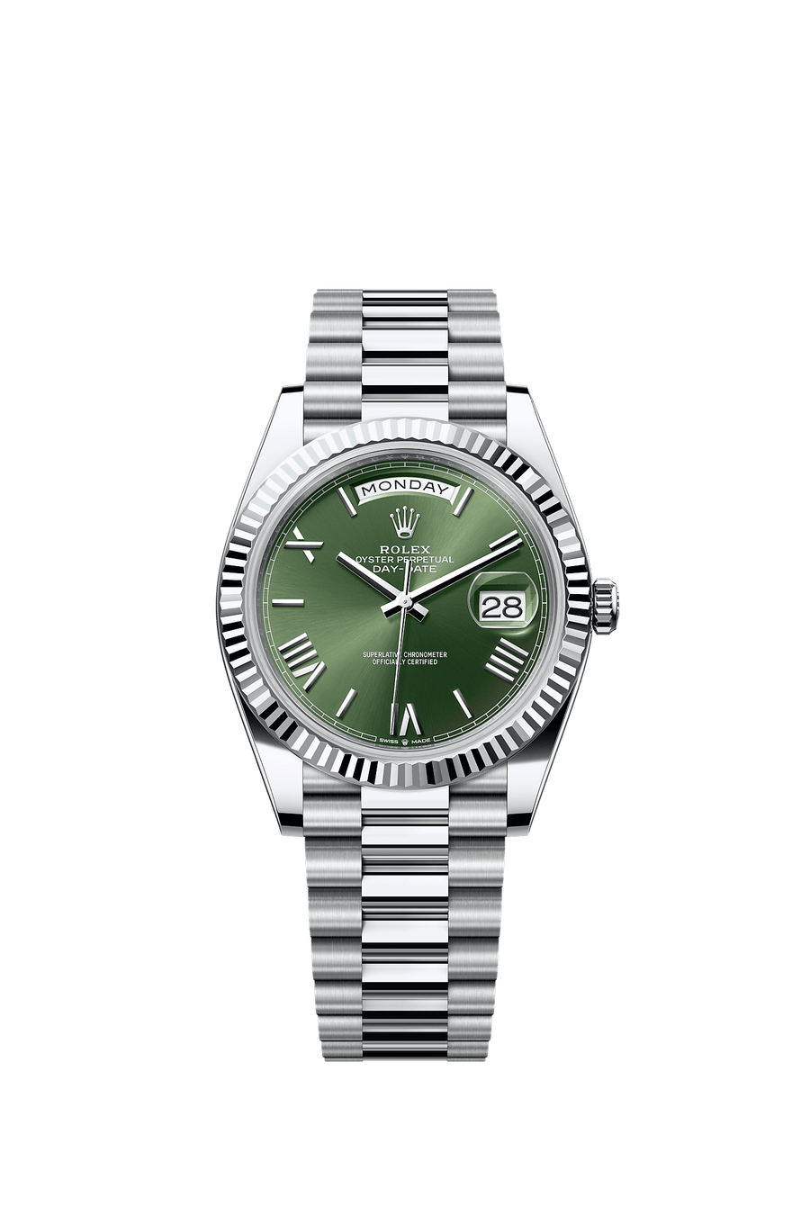 Rolex Day-Date 40 Platinum President - Olive Green Dial - 228236