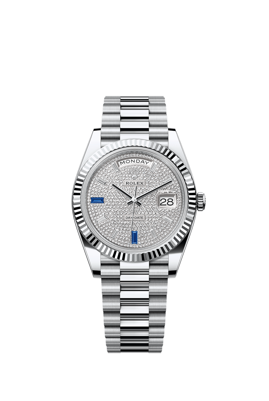 Rolex Day-Date 40 Platinum President - Diamond-Paved Dial - 228236