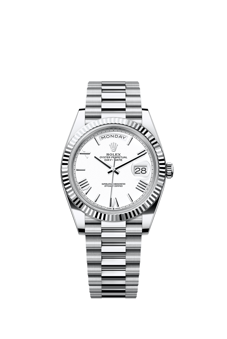 Rolex Day-Date 40 Platinum President - White Dial - 228236