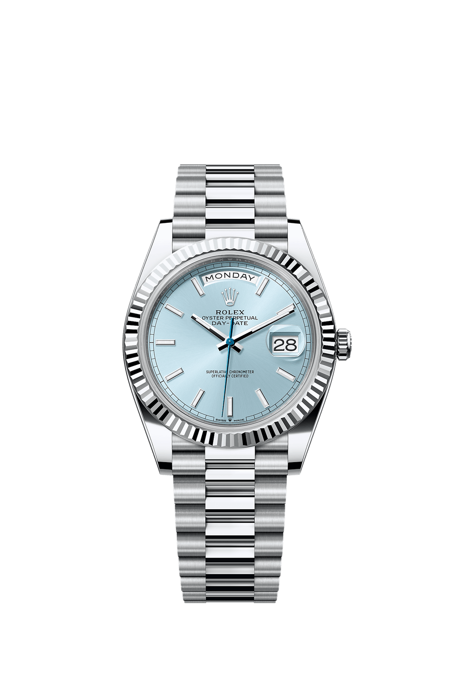 Rolex Day-Date 40 Platinum President - Ice-Blue Dial - 228236