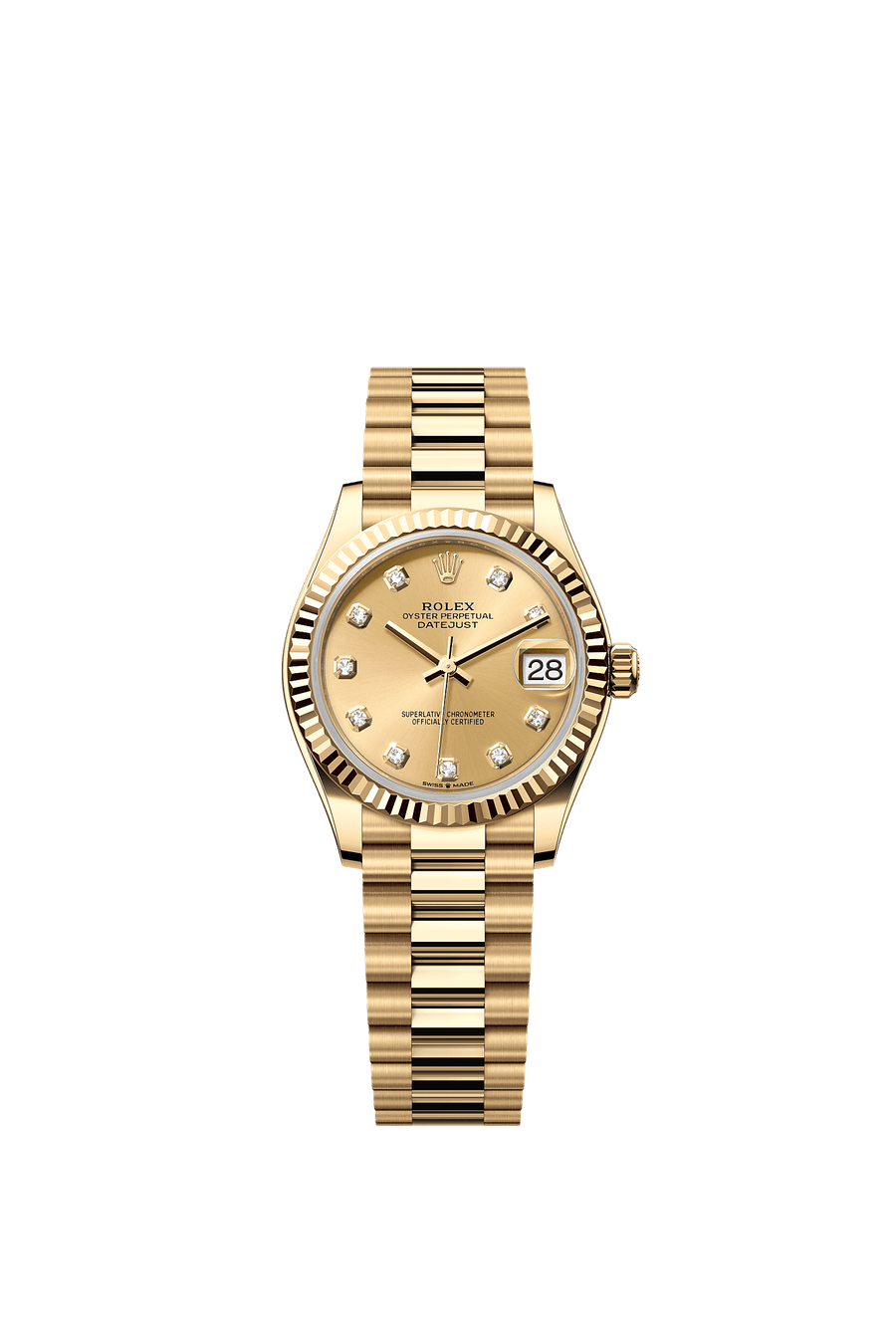 Rolex Datejust 31 278278 yellow gold, champagne diamond dial