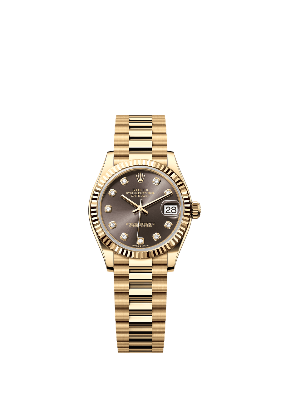 Rolex Datejust 31 278278 yellow gold, dark grey diamond dial