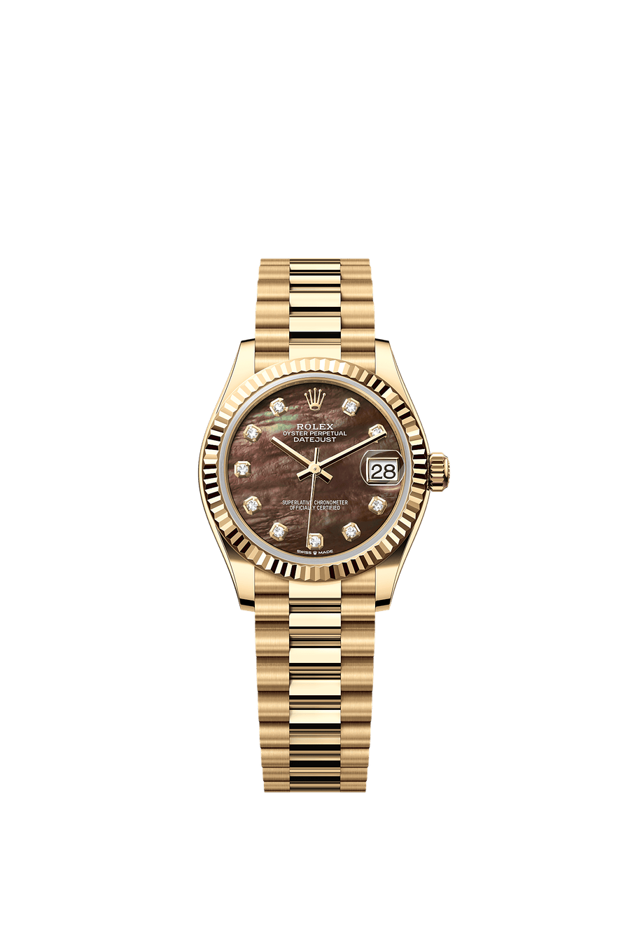 Rolex Datejust 31 278278 yellow gold, dark mother-of-pearl diamond dial
