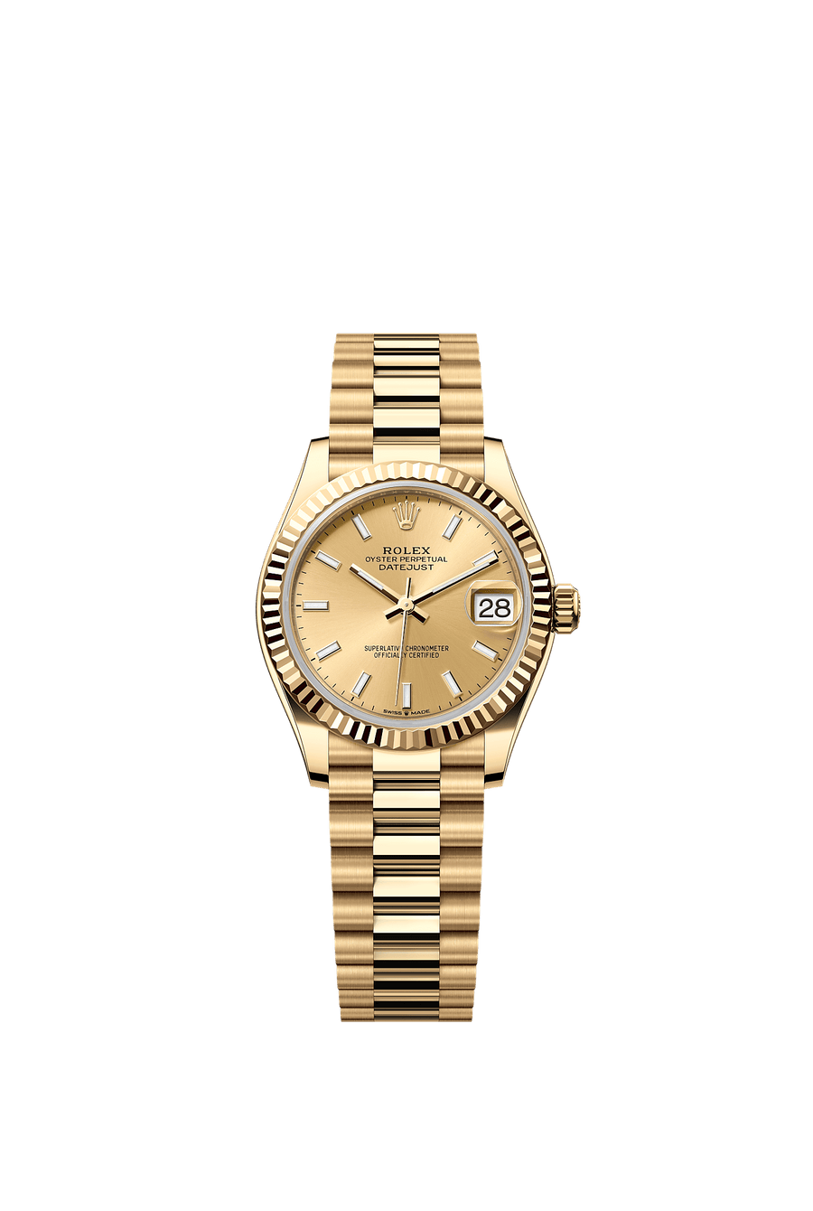 Rolex Datejust 31 278278 yellow gold, champagne index dial