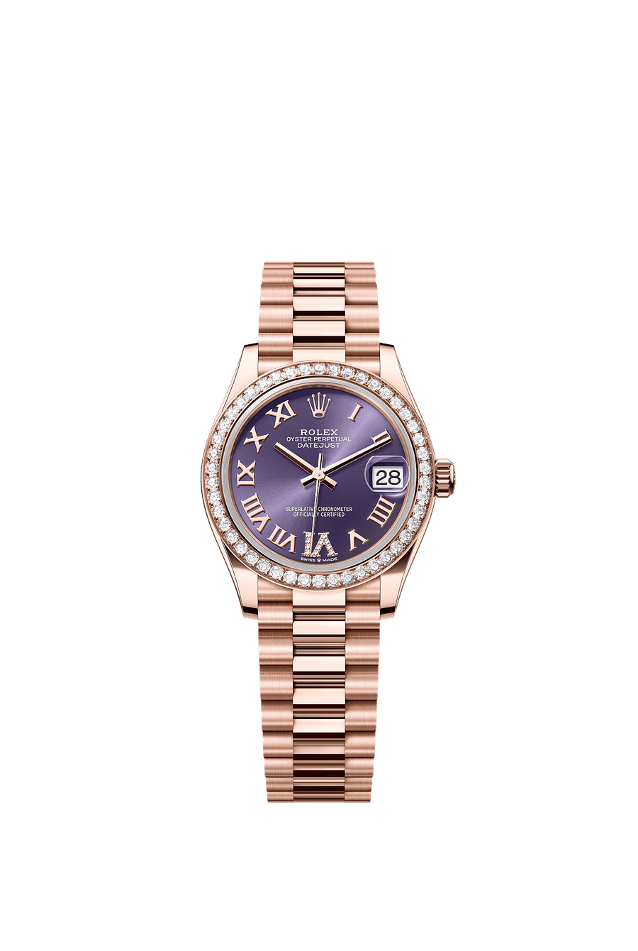Rolex Datejust 31 278285RBR Aubergine Diamond Six Dial
