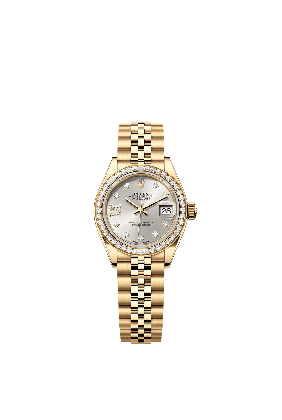 Rolex Lady-Datejust 279138RBR Silver Diamond Star Dial Jubilee Bracelet