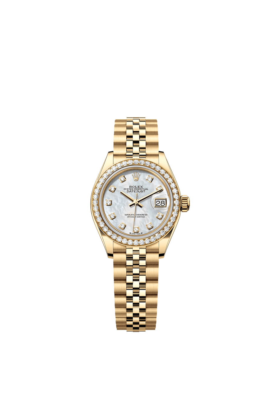 Rolex Lady-Datejust 279138RBR White Mother-of-Pearl Diamond Dial Jubilee Bracelet