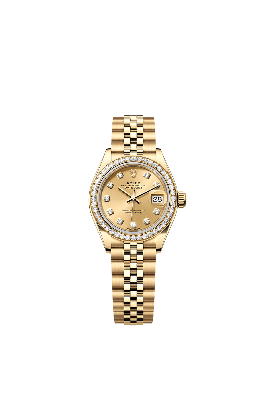 Rolex Lady-Datejust 279138RBR Champagne Diamond Dial Jubilee Bracelet