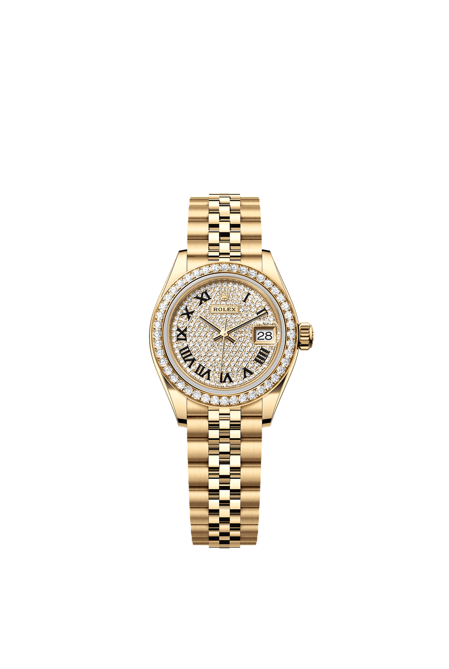 Rolex Lady-Datejust 279138RBR Diamond Paved Roman Dial Jubilee Bracelet