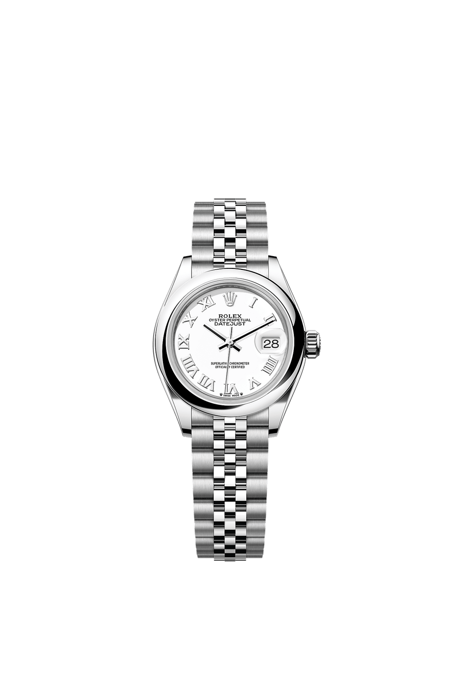 Rolex Lady-Datejust 279160 White Roman Dial Jubilee Bracelet