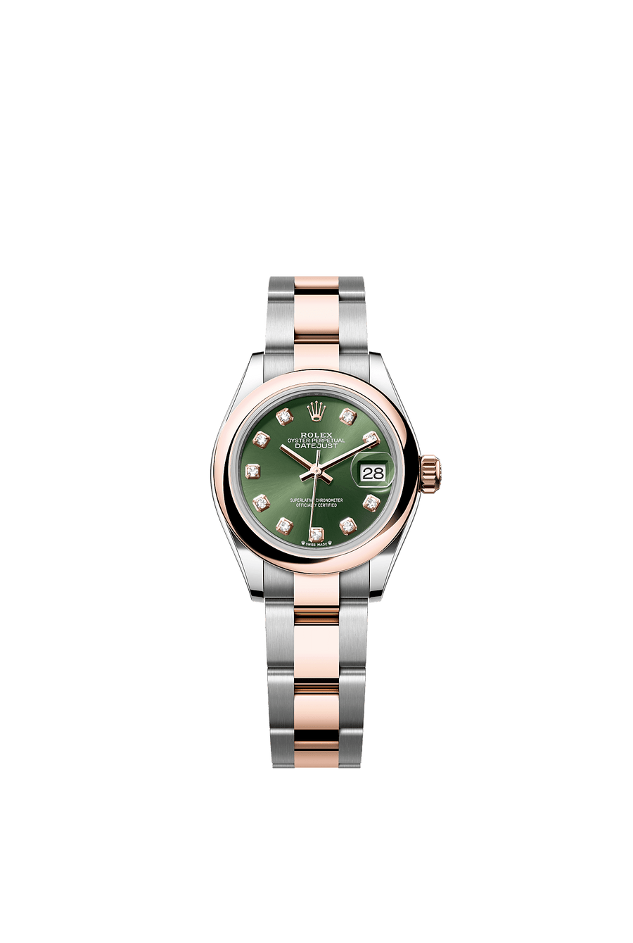 Rolex Lady-Datejust 28 279161 Olive Green Diamond Dial Oyster Bracelet