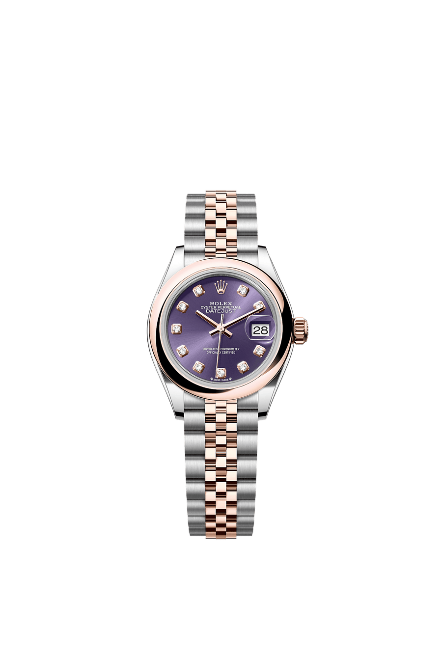 Rolex Lady-Datejust 28 279161 Aubergine Diamond Dial Jubilee Bracelet