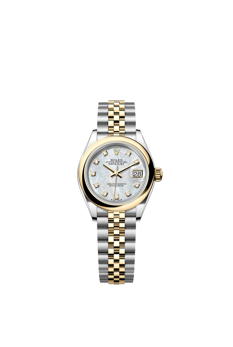 Rolex Lady-Datejust 279163 White Mother-of-Pearl Diamond Dial Jubilee Bracelet