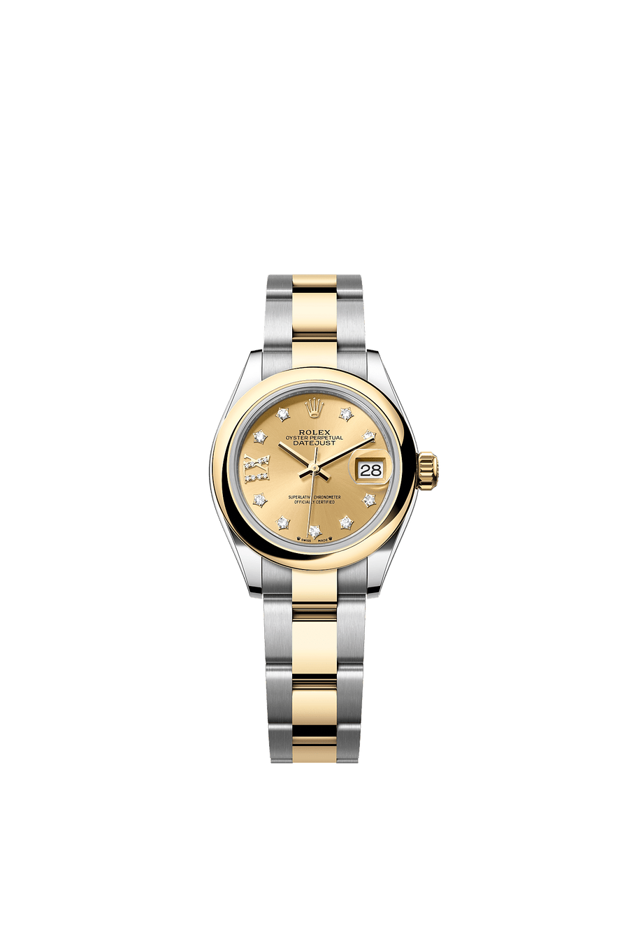 Rolex Lady-Datejust 279163 Champagne Diamond Star Dial Oyster Bracelet