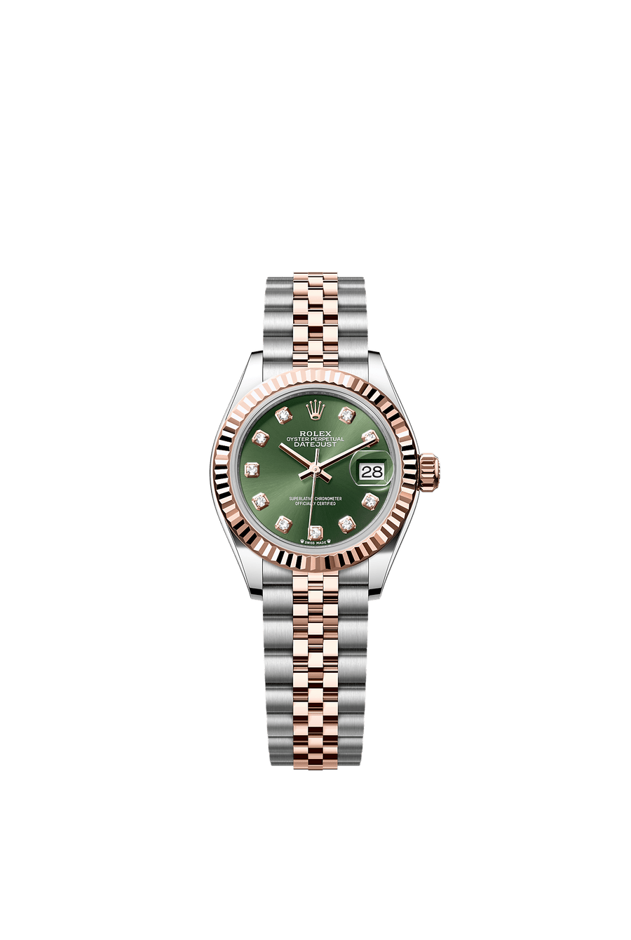 Rolex Lady-Datejust 28 279171 Olive Green Diamond Dial Jubilee