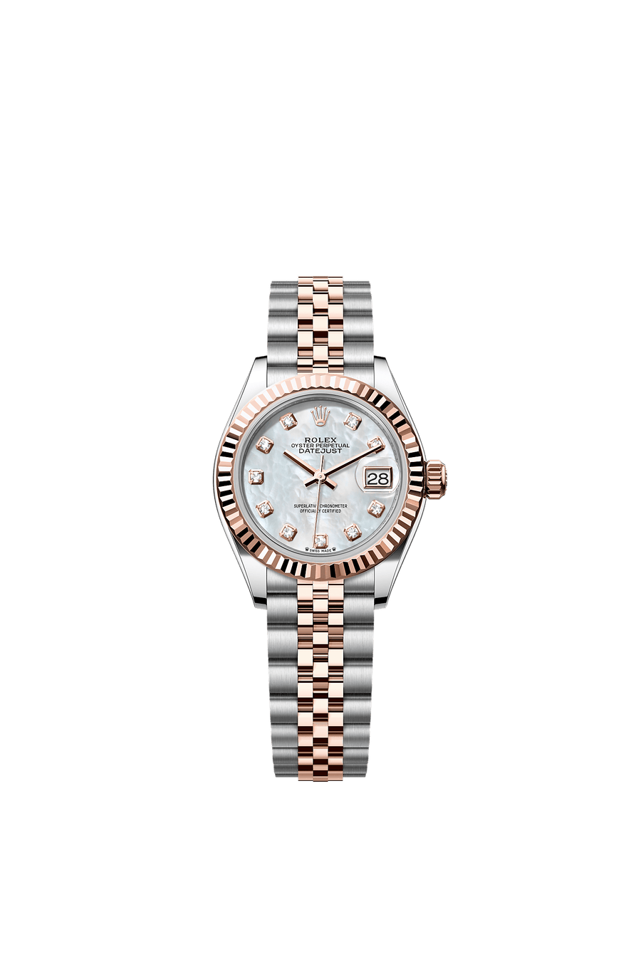 Rolex Lady-Datejust 28 279171 White Mother-of-Pearl Diamond Dial Jubilee