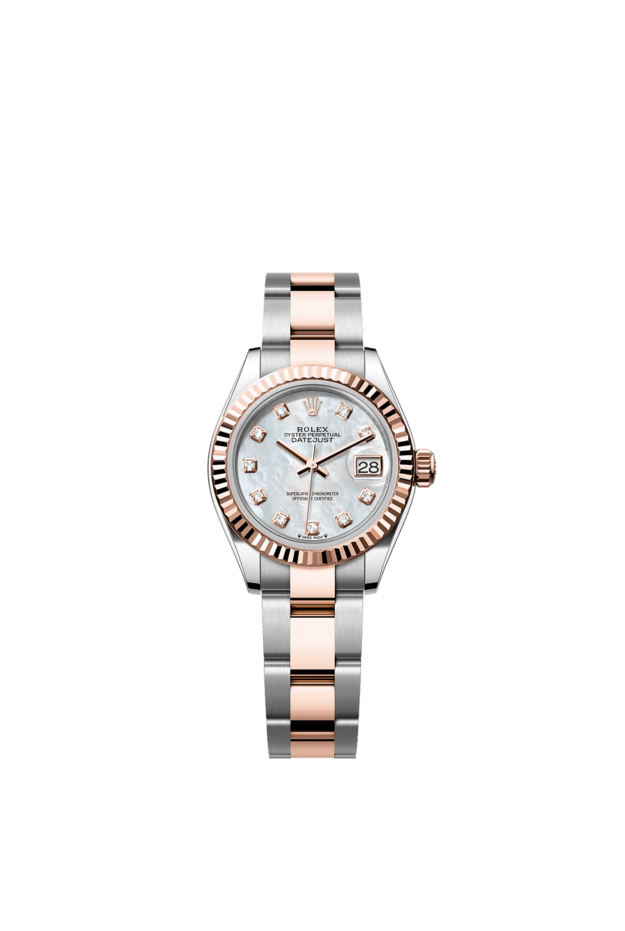 Rolex Lady-Datejust 28 279171 White Mother-of-Pearl Diamond Dial Oyster