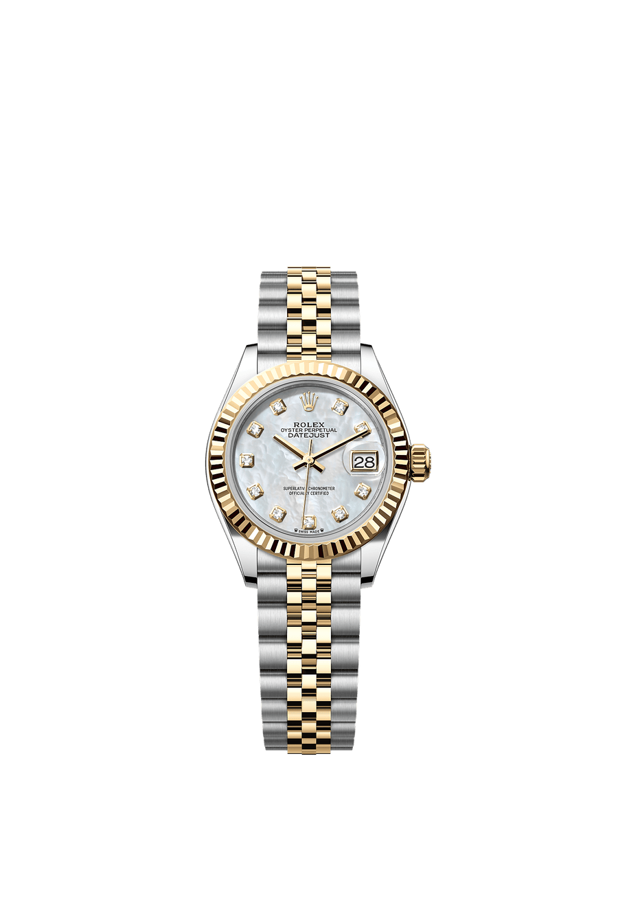 Rolex Lady-Datejust 279173 White Mother-of-Pearl Diamond Dial Jubilee Bracelet