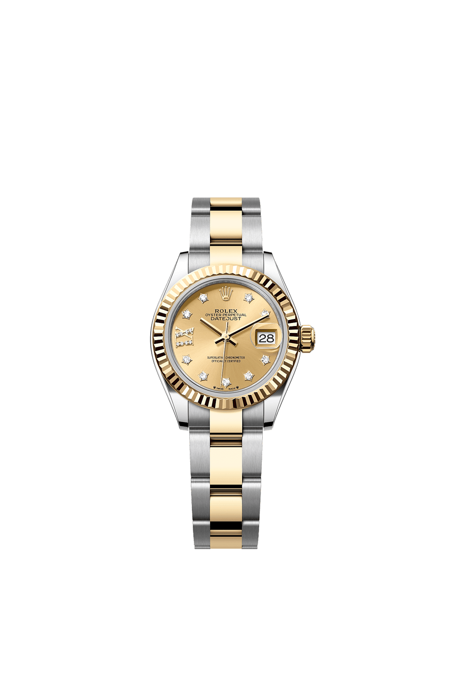 Rolex Lady-Datejust 279173 Champagne Diamond Star Dial Oyster Bracelet