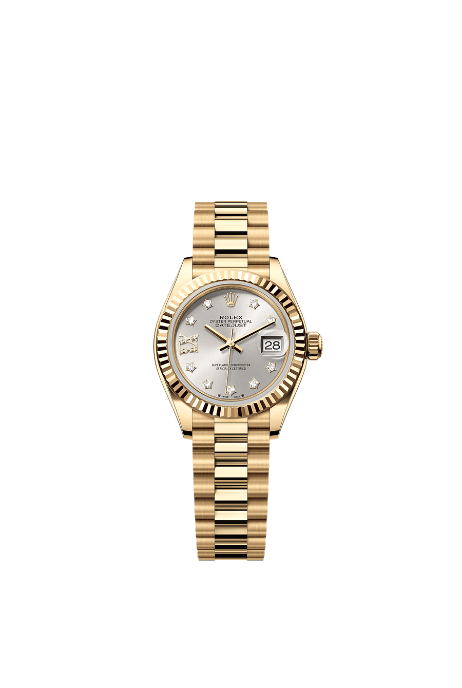 Rolex Lady-Datejust 279178 Silver Diamond Star Dial President Bracelet