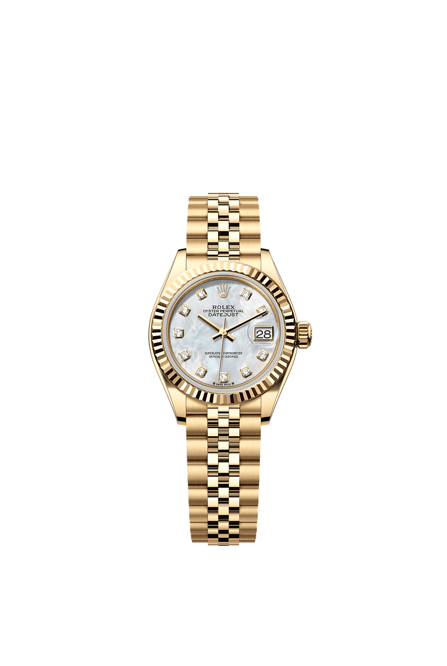 Rolex Lady-Datejust 279178 White Mother-of-Pearl Diamond Dial Jubilee Bracelet