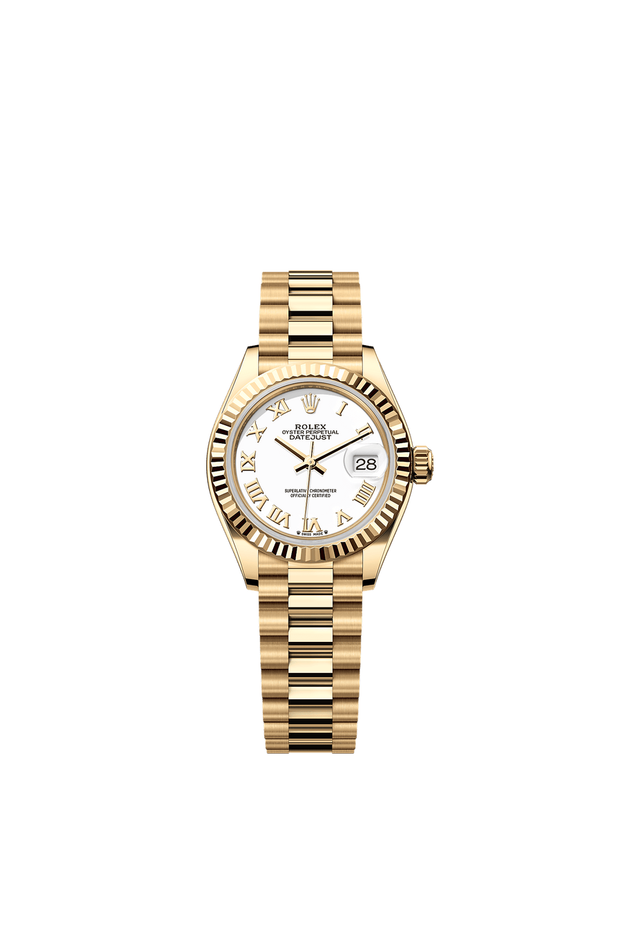 Rolex Lady-Datejust 279178 White Roman Dial President Bracelet