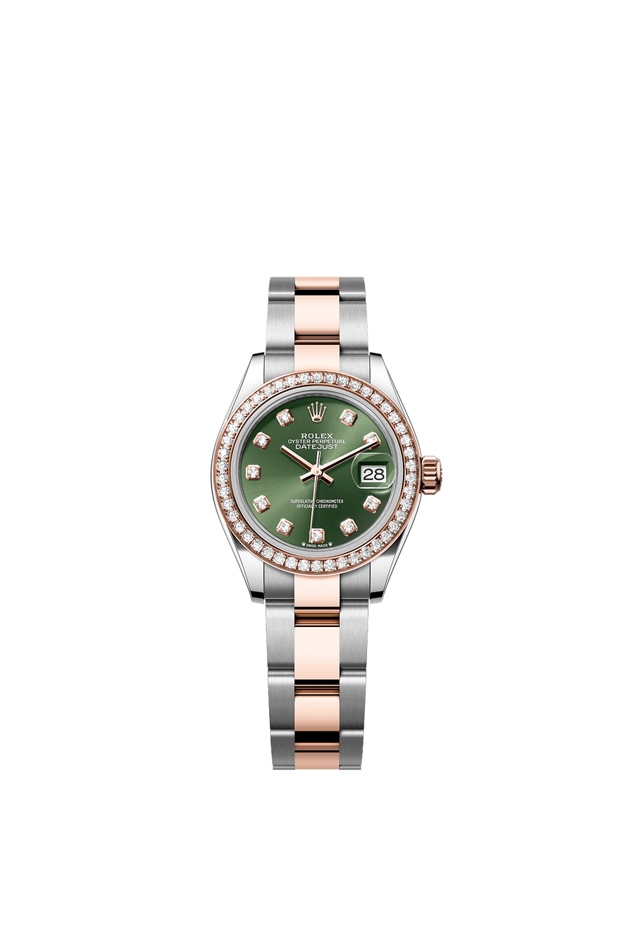 Rolex Lady-Datejust 279381RBR Olive Green Diamond Dial Oyster
