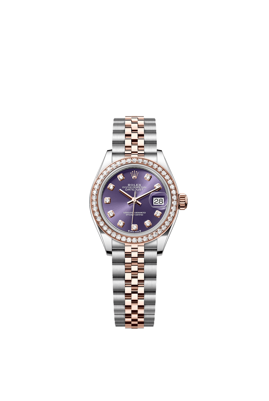 Rolex Lady-Datejust 279381RBR Aubergine Diamond Dial Jubilee