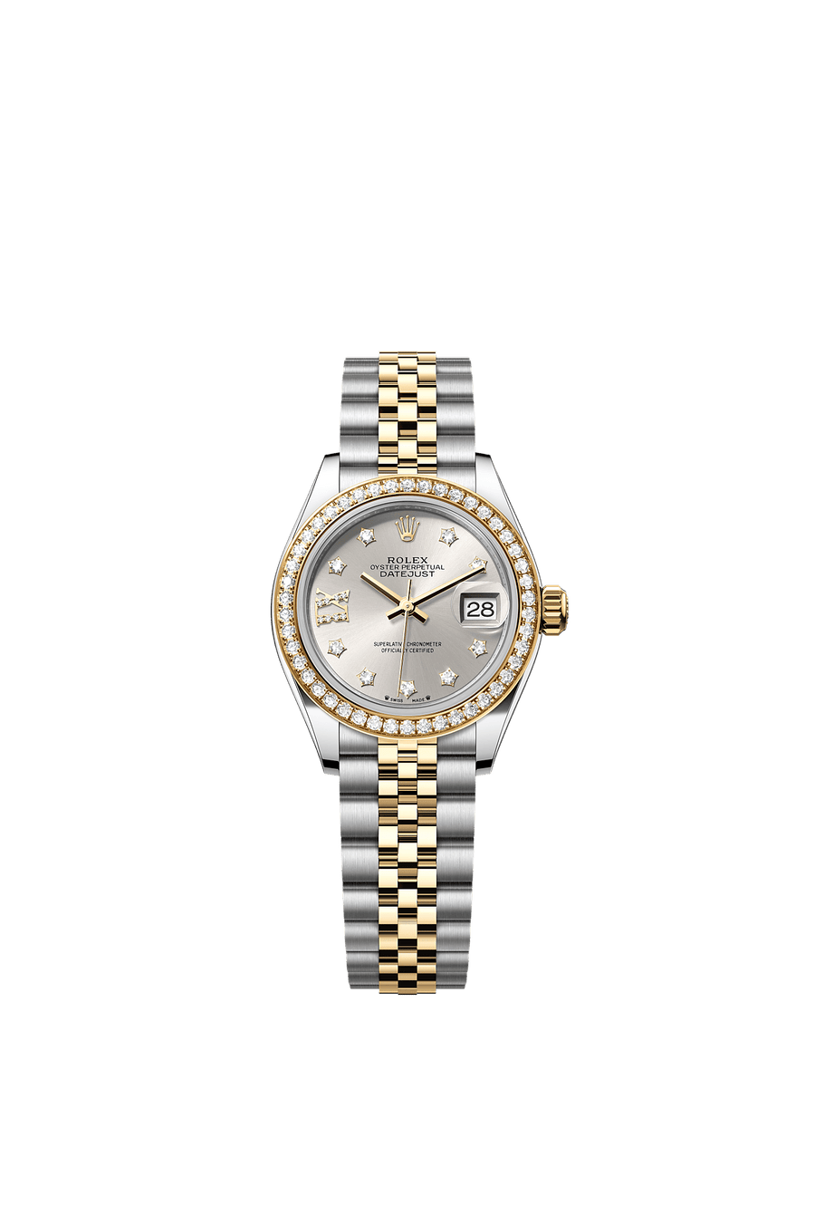 Rolex Lady-Datejust 28 279383RBR Silver Diamond Star Dial Jubilee
