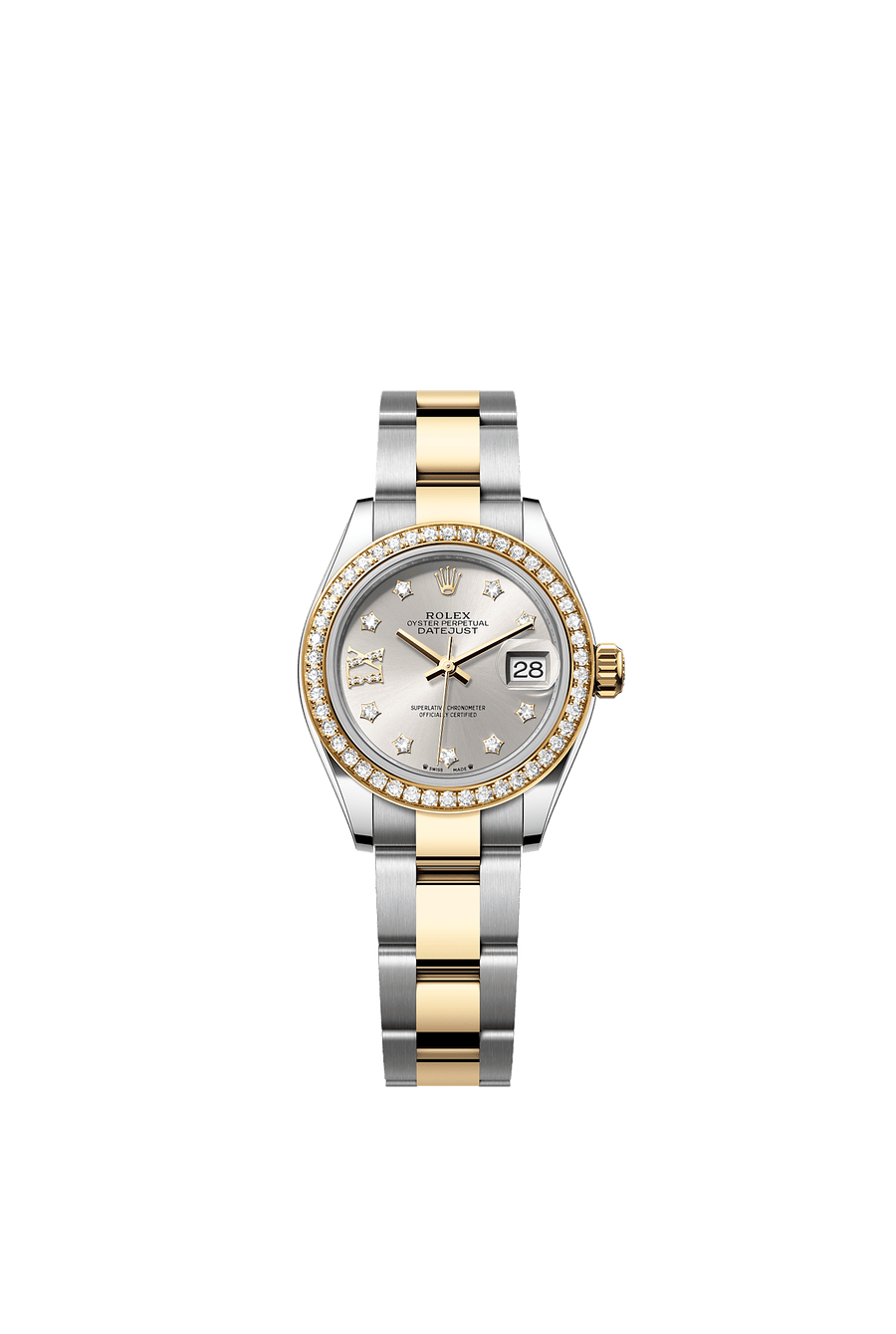 Rolex Lady-Datejust 28 279383RBR Silver Diamond Star Dial Oyster