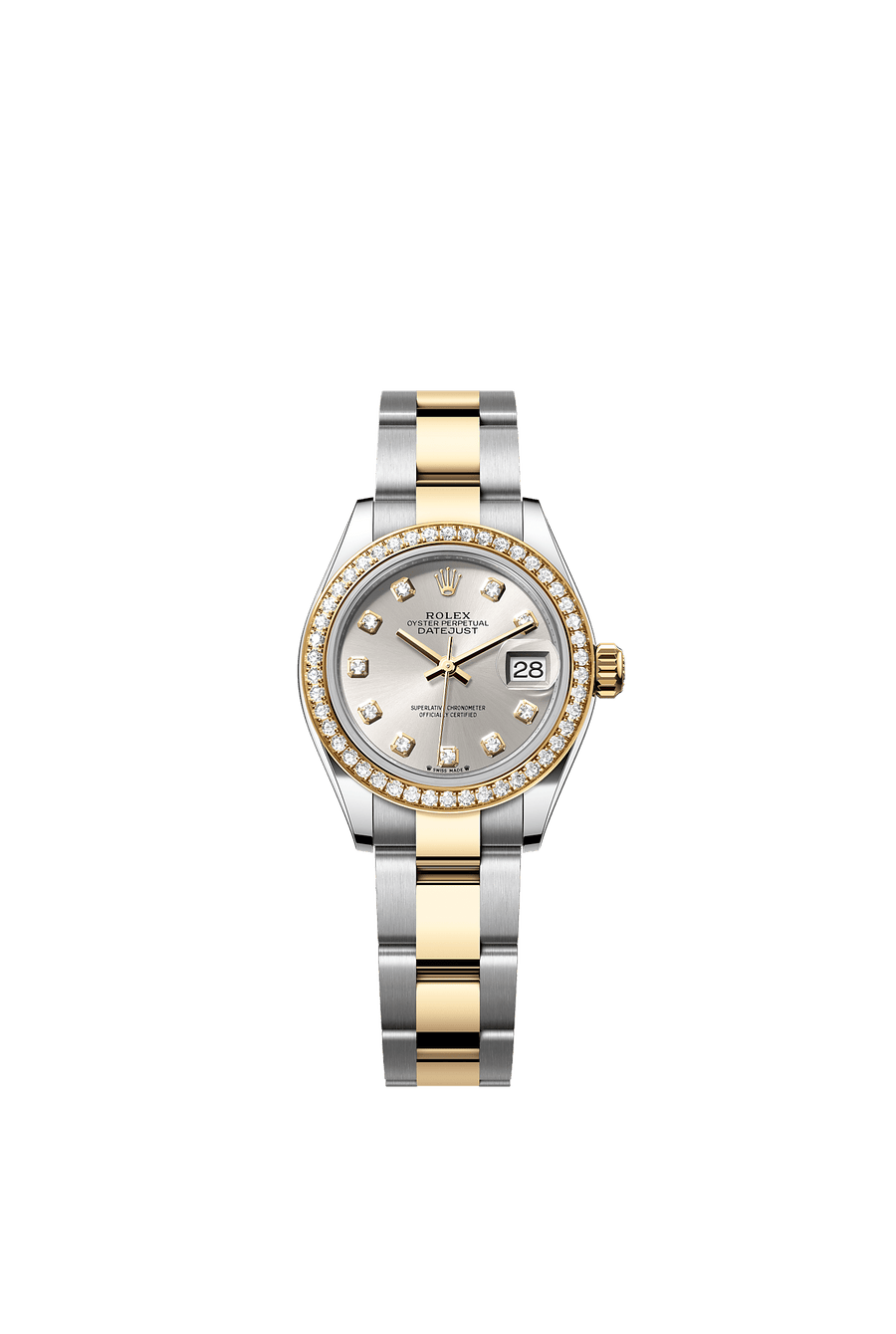 Rolex Lady-Datejust 28 279383RBR Silver Diamond Dial Oyster
