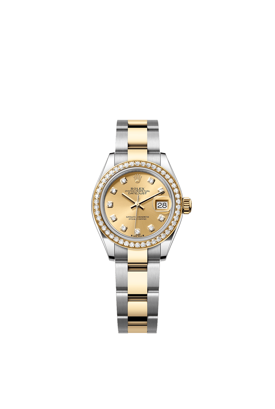 Rolex Lady-Datejust 28 279383RBR Champagne Diamond Dial Oyster