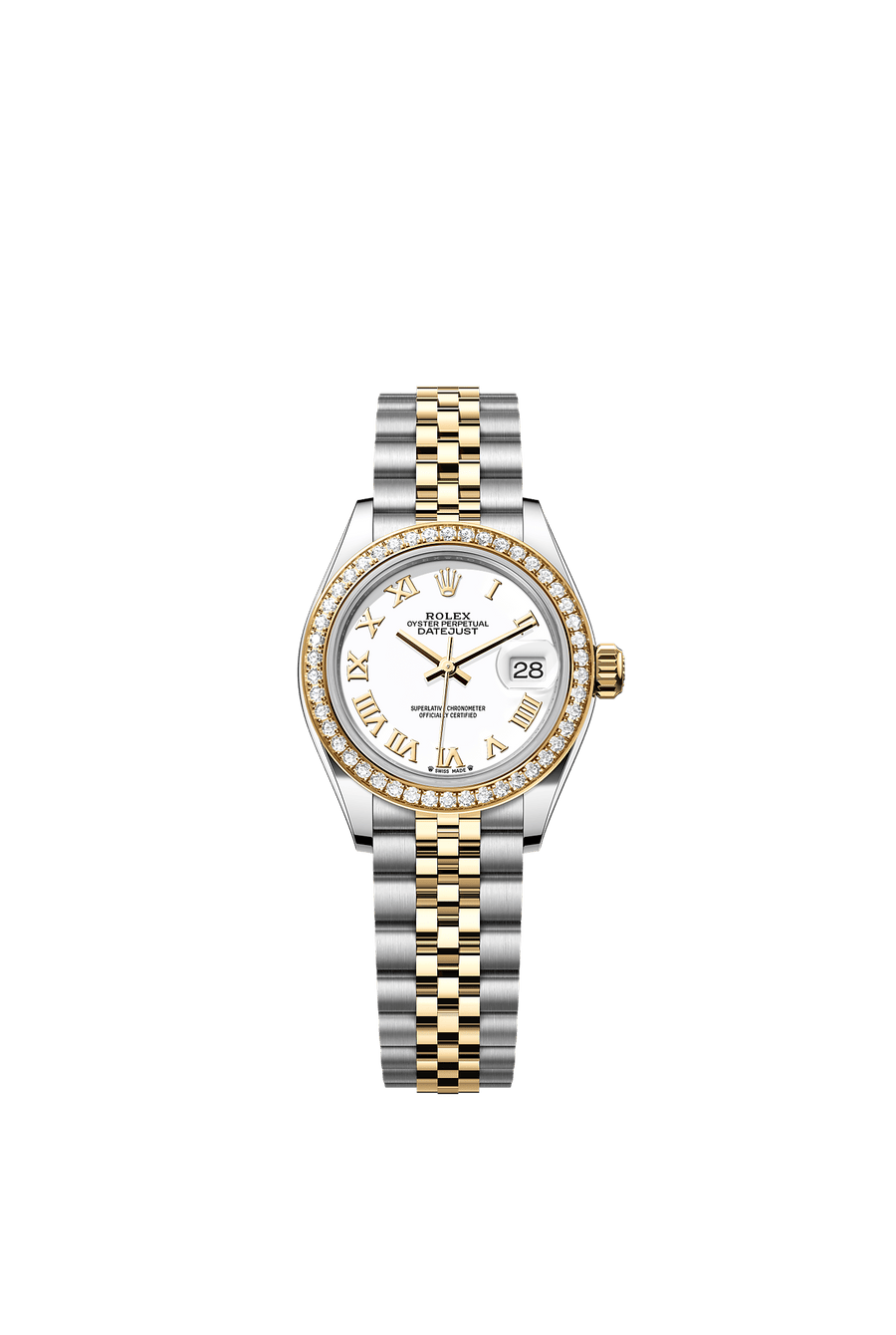 Rolex Lady-Datejust 28 279383RBR White Roman Dial Jubilee