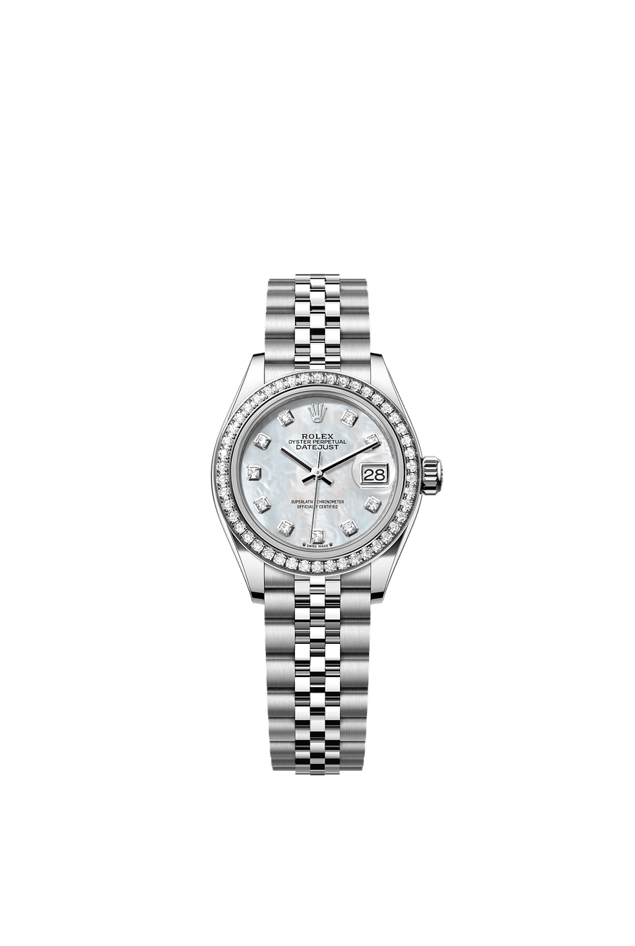 Rolex Lady-Datejust 279384RBR White Mother-of-Pearl Diamond Dial