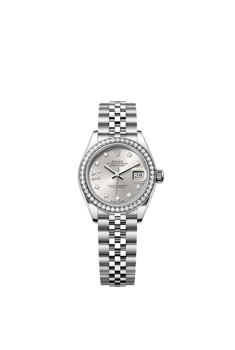 Rolex Lady-Datejust 279384RBR Silver Diamond Star Dial