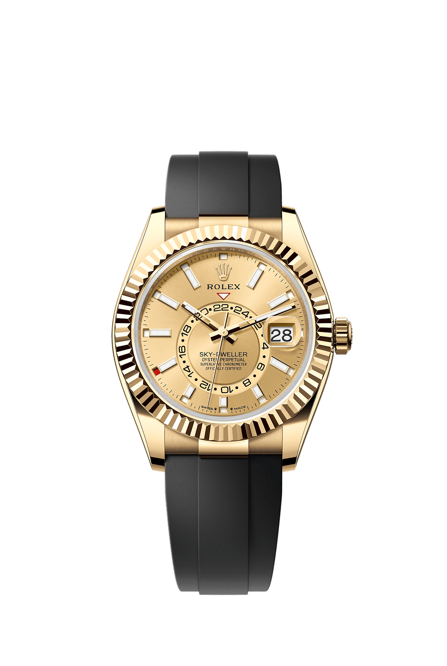 Rolex Sky-Dweller 336238 Champagne Dial Yellow Gold Oysterflex