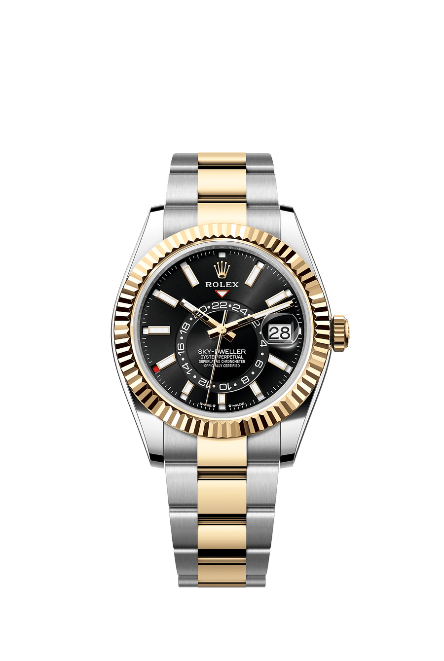 Rolex Sky-Dweller 336933 Bright Black Dial Yellow Rolesor Oyster